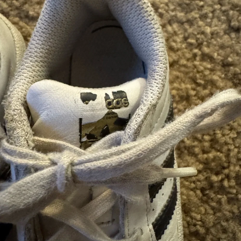 Adidas Kids White and Black Superstar Sneakers - Picture 4 of 5